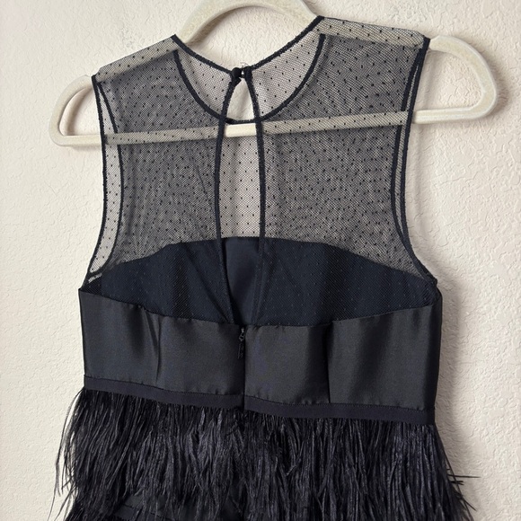 Carolina Herrera Ostrich Feather Elegant LBD Cocktail Party Dress - Picture 7 of 13